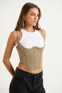 Tayla Corset Top Stone