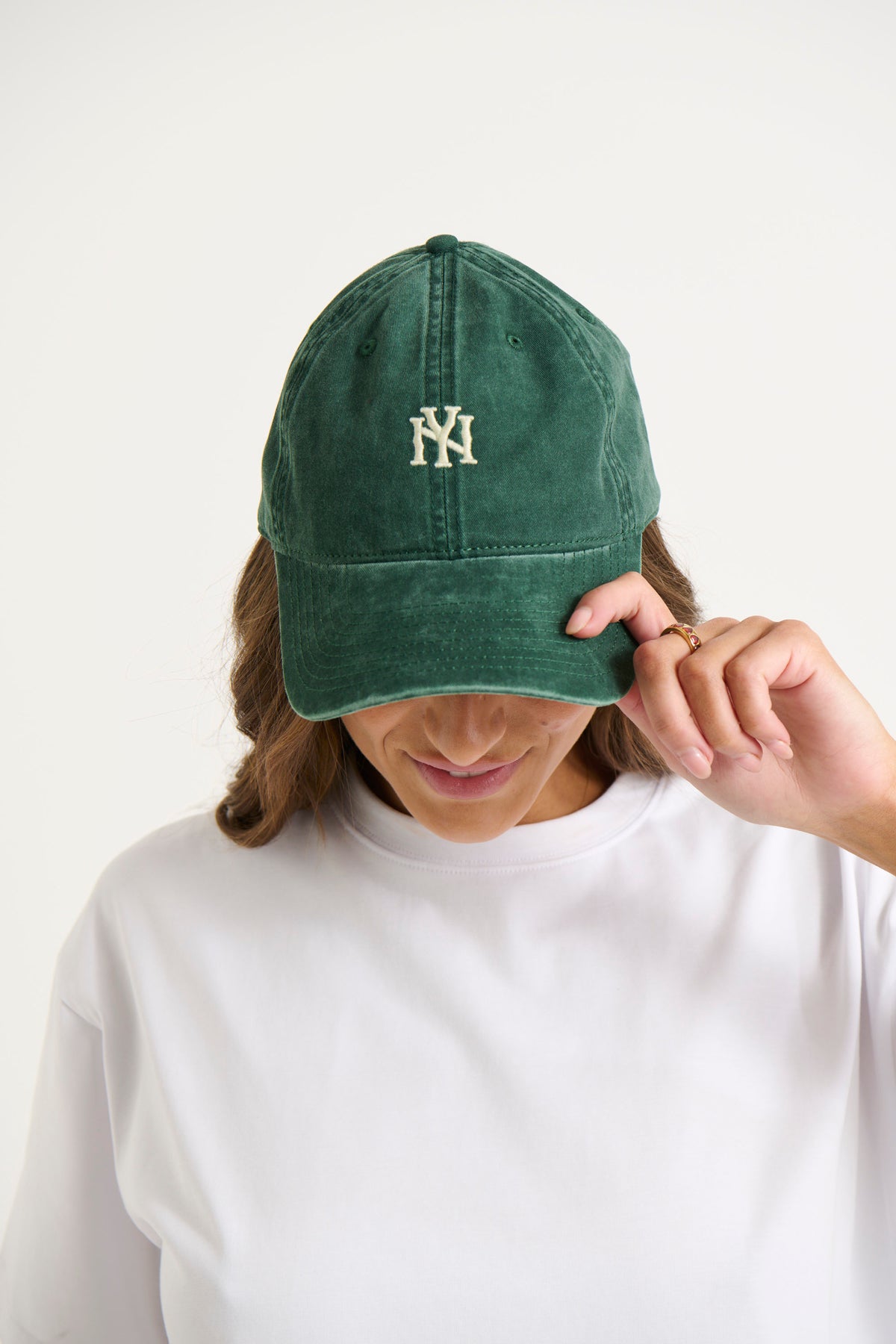 NY Raglan Wash Cap Bottle Green