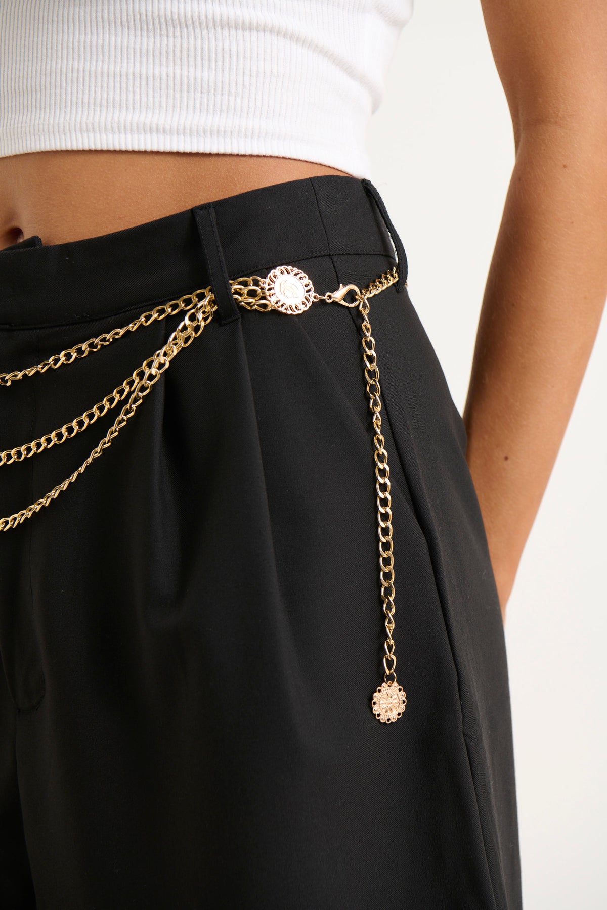 Hazel Chain Belt Gold