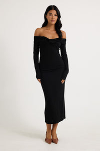 Jasmine Midi Dress Black