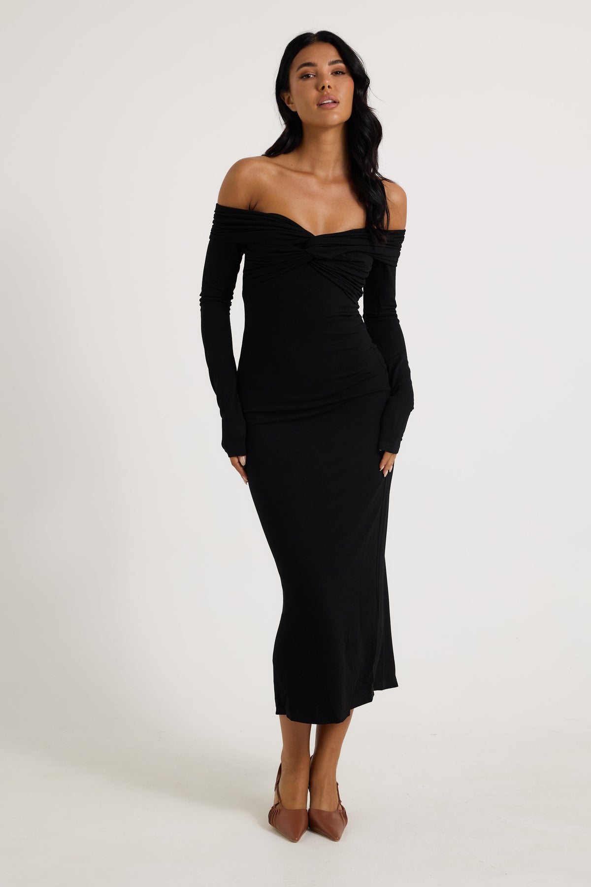 Jasmine Midi Dress Black