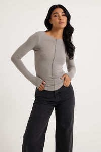 Anisa Top Dove Grey