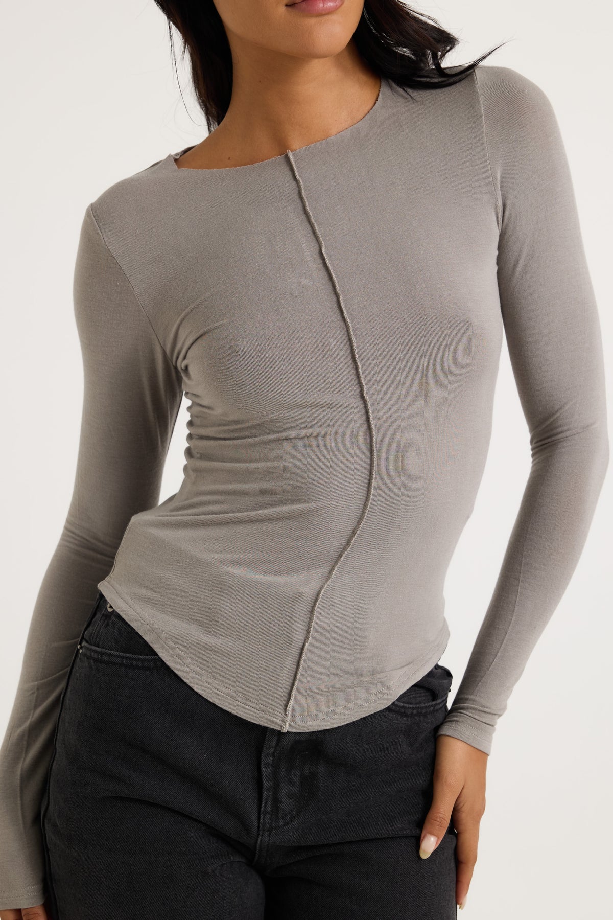 Anisa Top Dove Grey