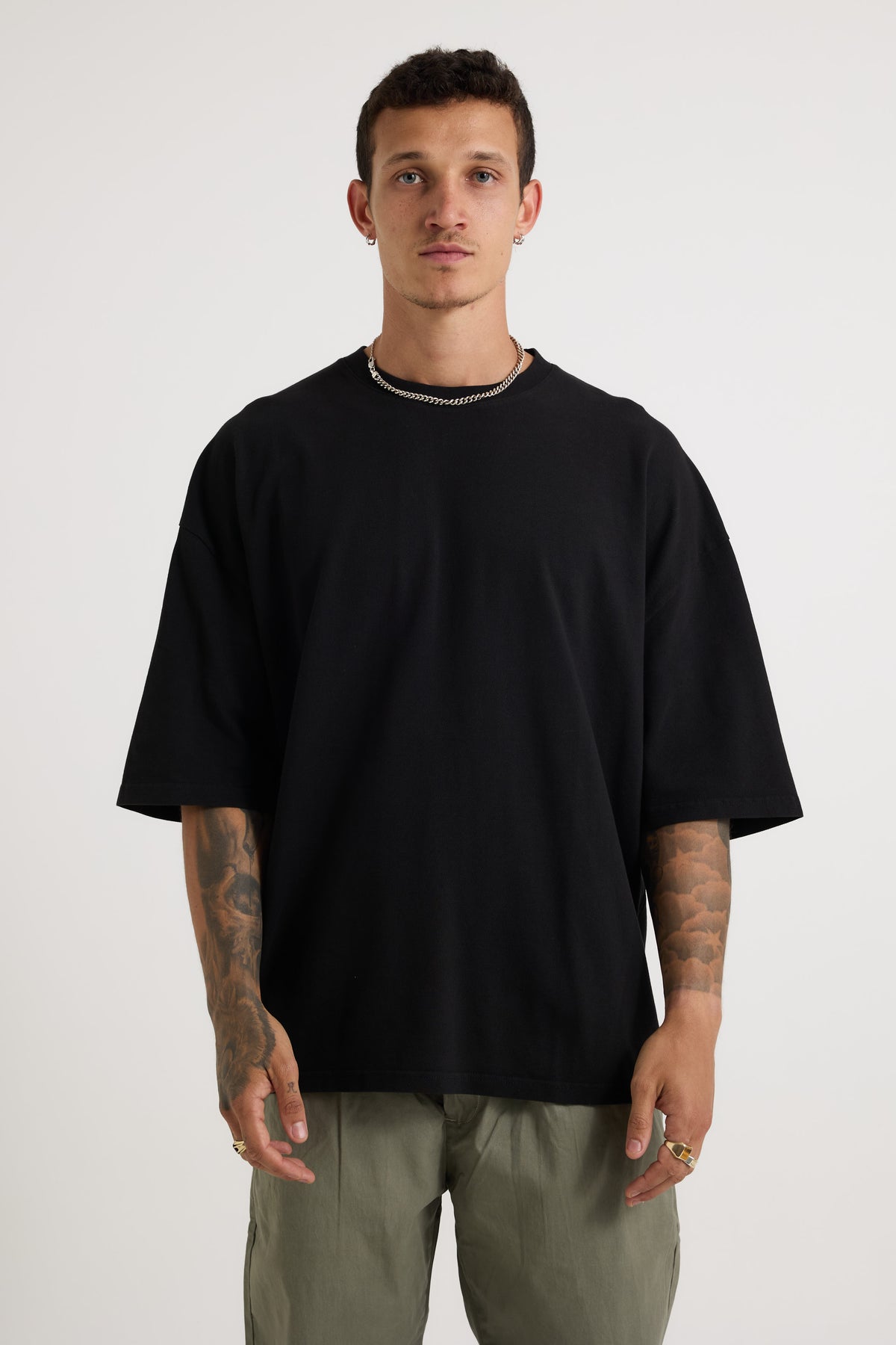 Ruben Cotton Pique Tee Black