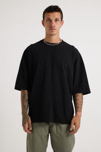 Ruben Cotton Pique Tee Black