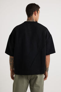 Colin Waffle Texture Tee Black