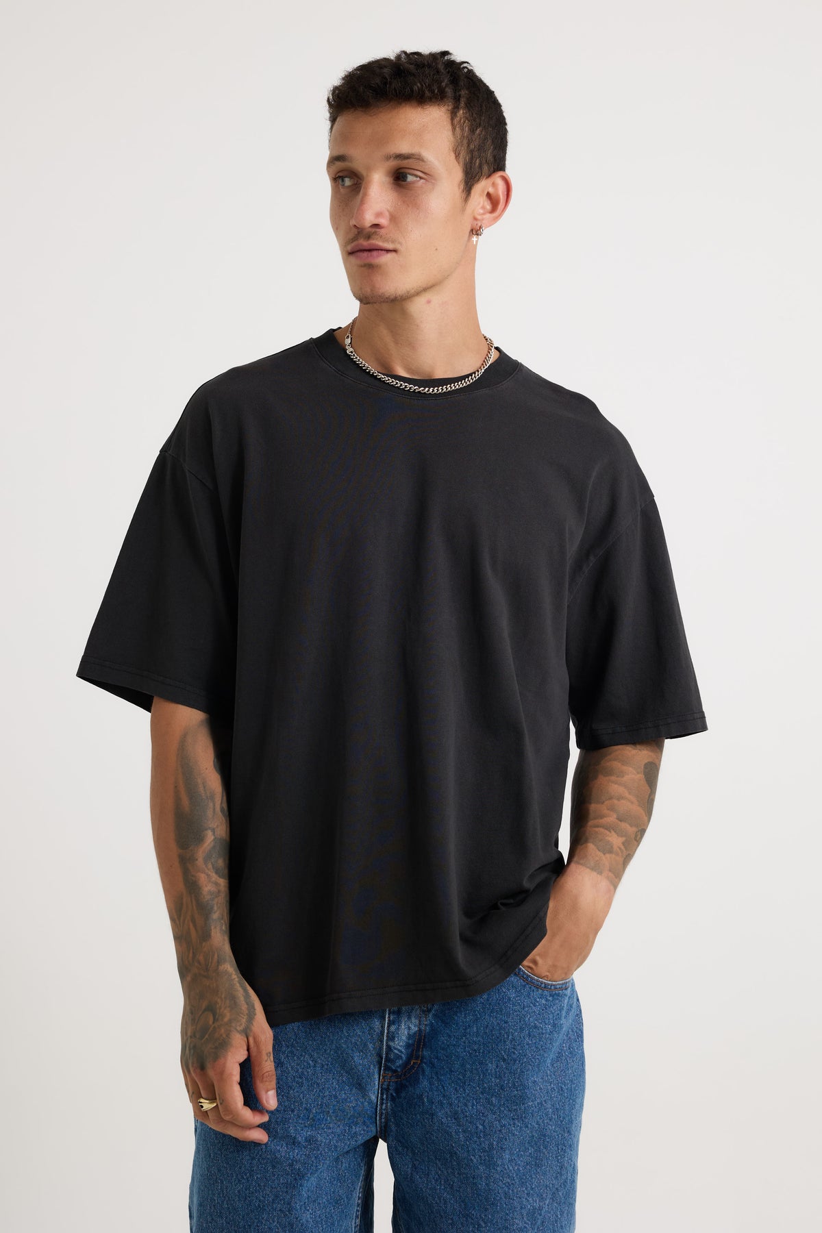 Stone Washed Tee Black