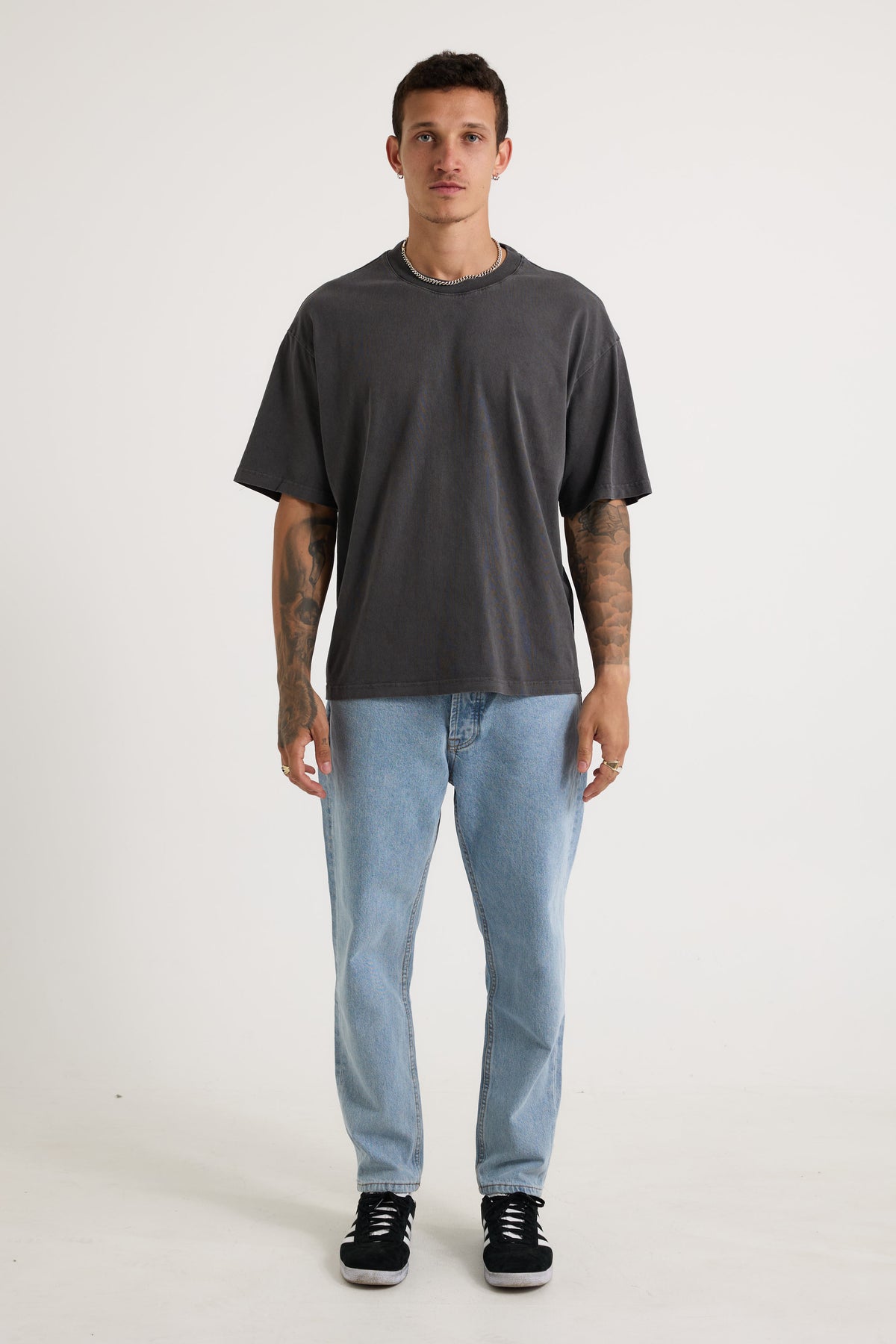 Stone Washed Tee Charcoal