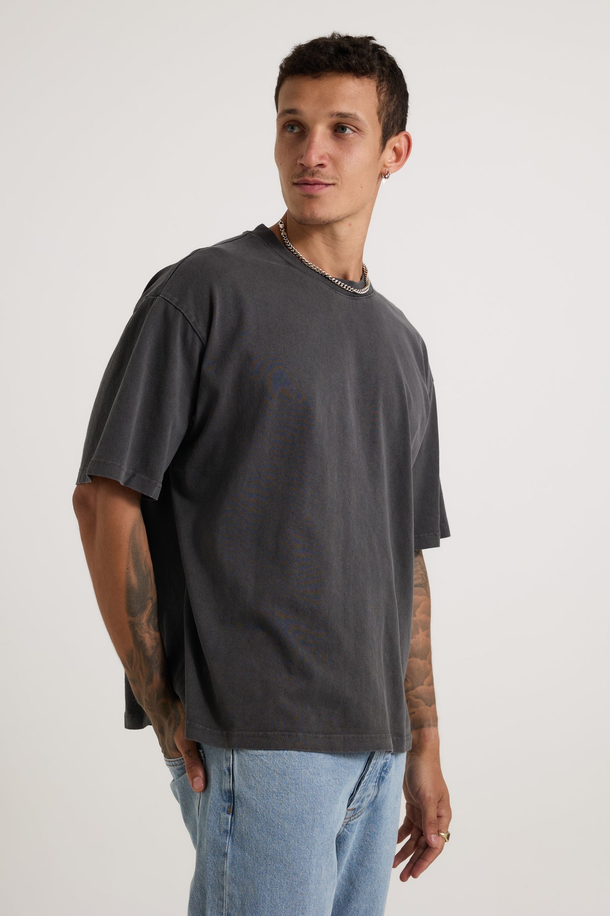 Stone Washed Tee Charcoal