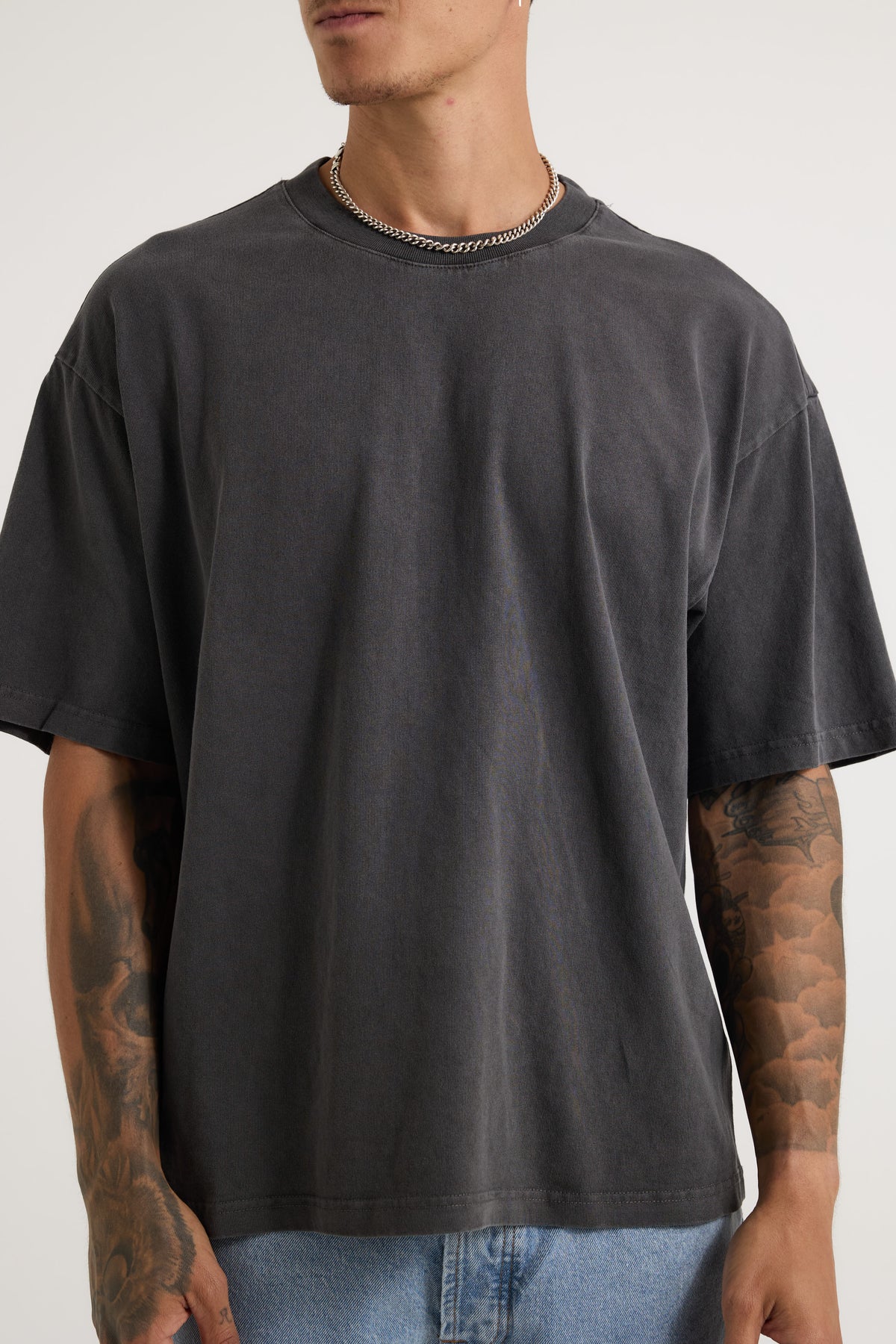 Stone Washed Tee Charcoal