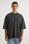 Miller Drop Shoulder Box Tee Charcoal