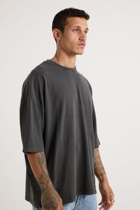 Miller Drop Shoulder Box Tee Charcoal