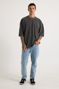 Ruben Cotton Pique Tee Charcoal