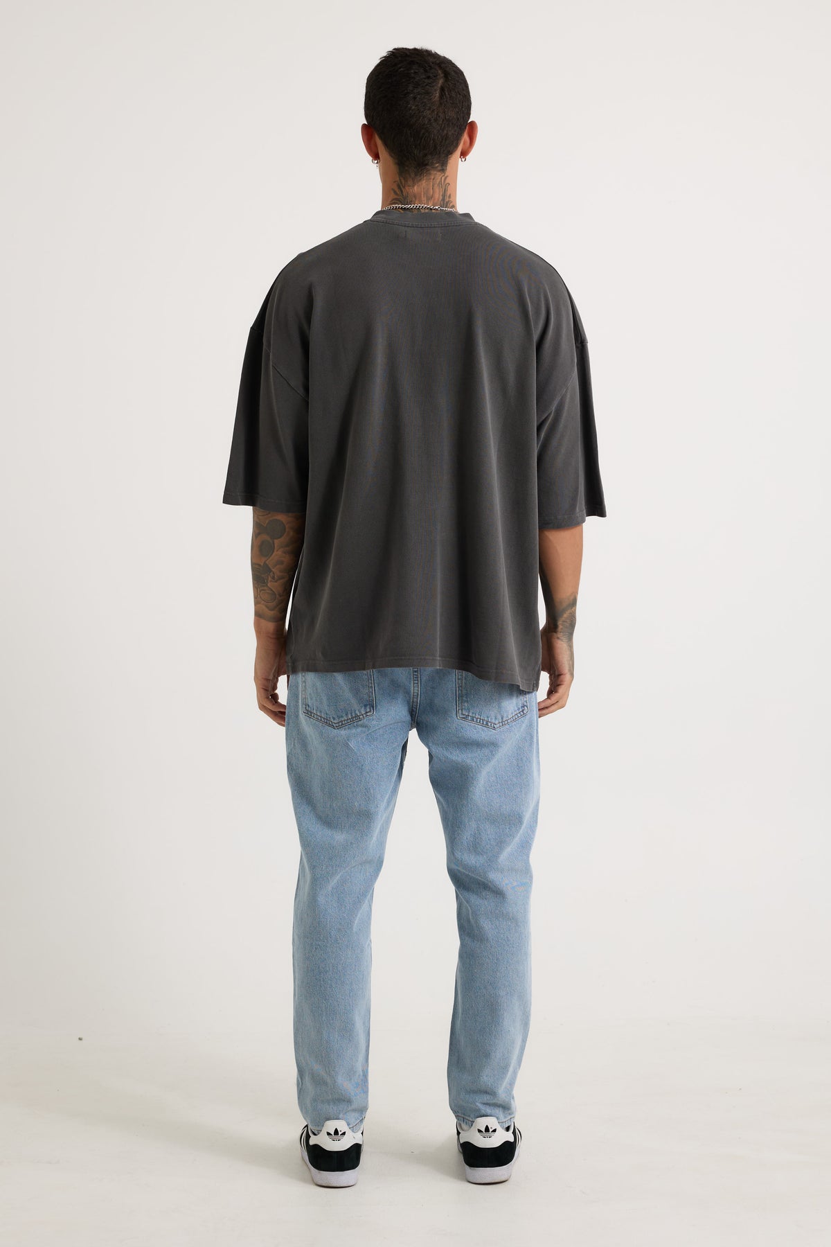 Ruben Cotton Pique Tee Charcoal