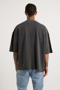 Ruben Cotton Pique Tee Charcoal