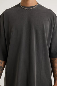 Ruben Cotton Pique Tee Charcoal