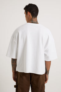 NTH Crop Box Tee Ribbed White