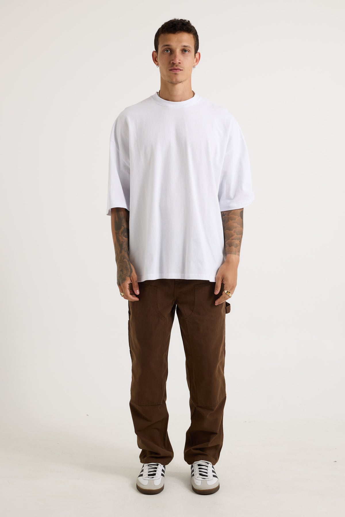 Ruben Cotton Pique Tee White