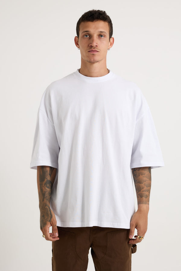 Ruben Cotton Pique Tee White