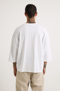 Three Quarter Sleeve Tee White