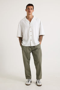 Raf Cropped Shirt Linen White