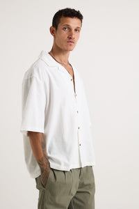 Raf Cropped Shirt Linen White