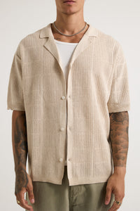 Matty Knitted Shirt Oat