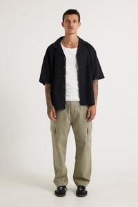 Raf Cropped Shirt Linen Black