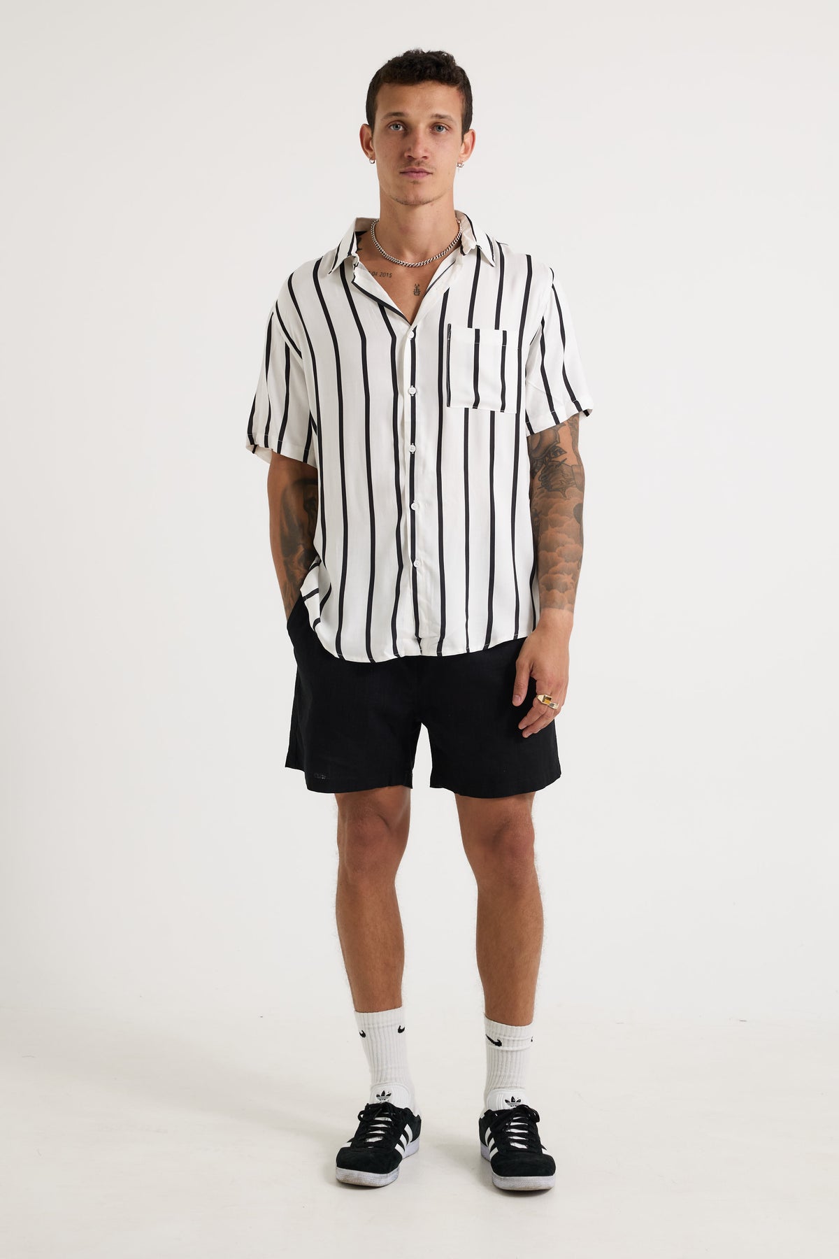 Elijah Shirt White/Black