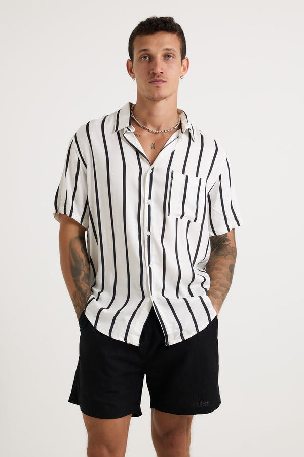 Elijah Shirt White/Black