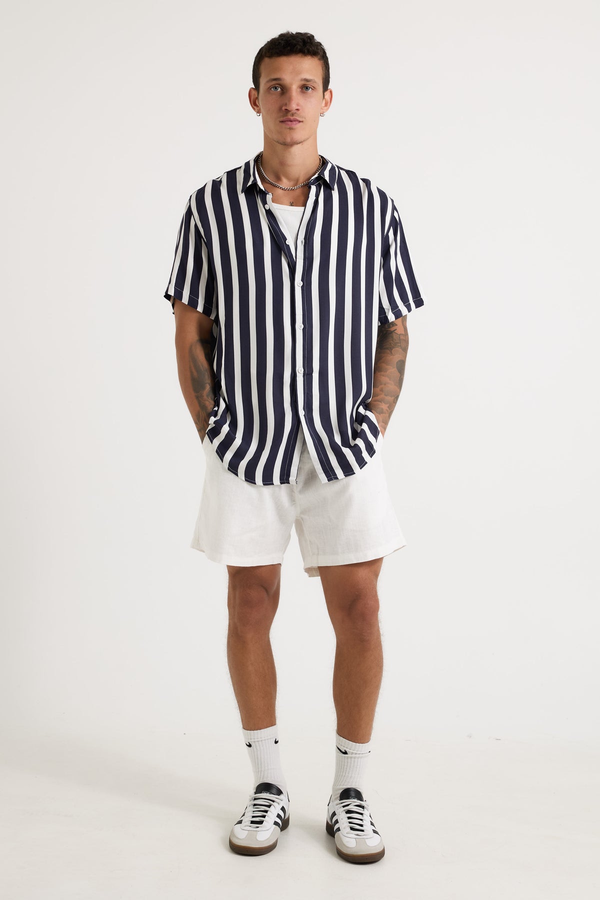 Nick Shirt Navy/White