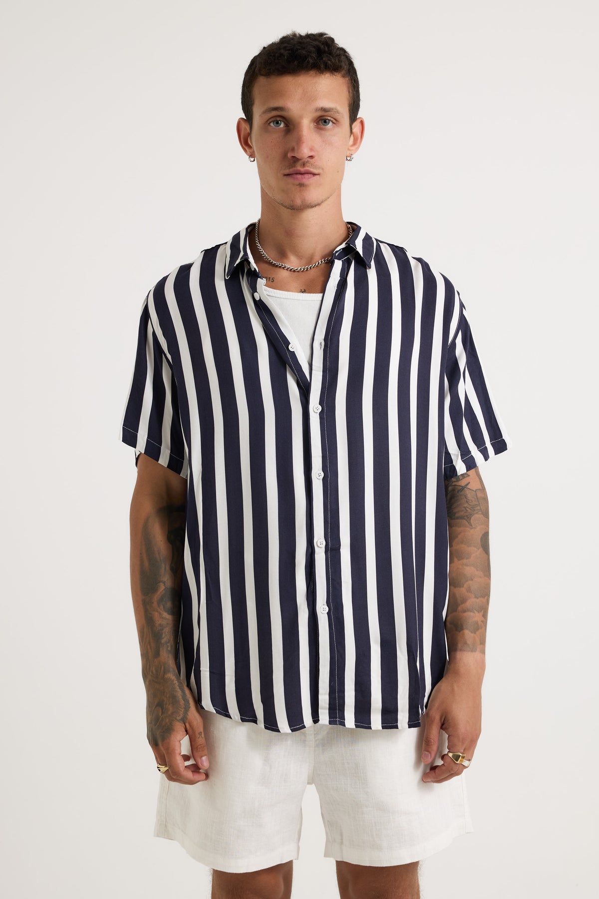 Nick Shirt Navy/White