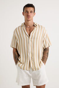 Nick Shirt Sand/White