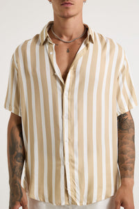 Nick Shirt Sand/White