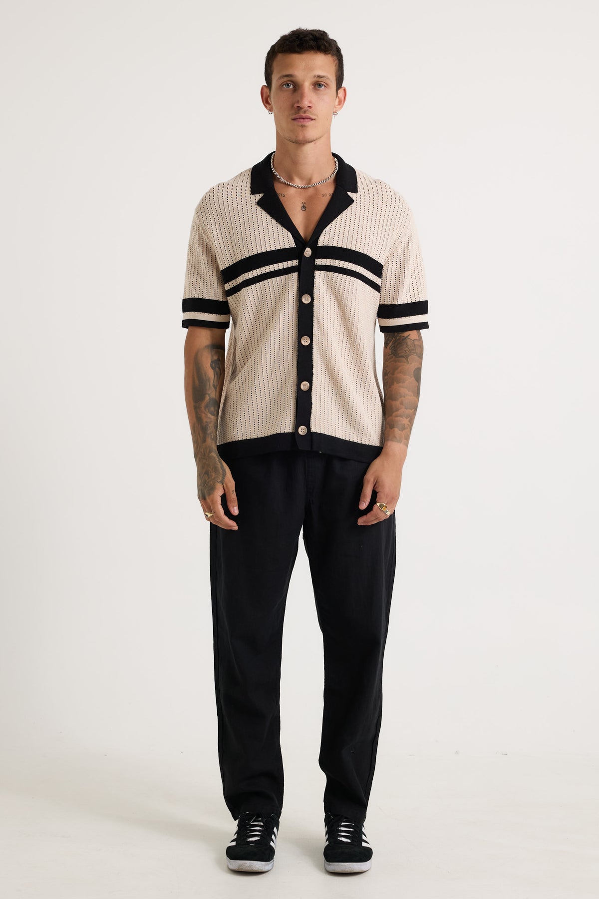 Owen Shirt Sand/Black