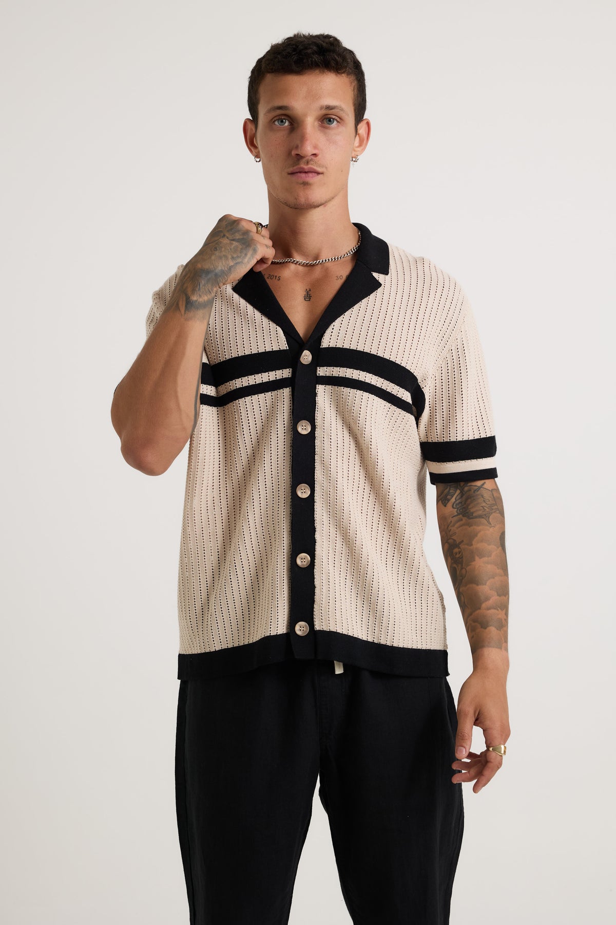 Owen Shirt Sand/Black