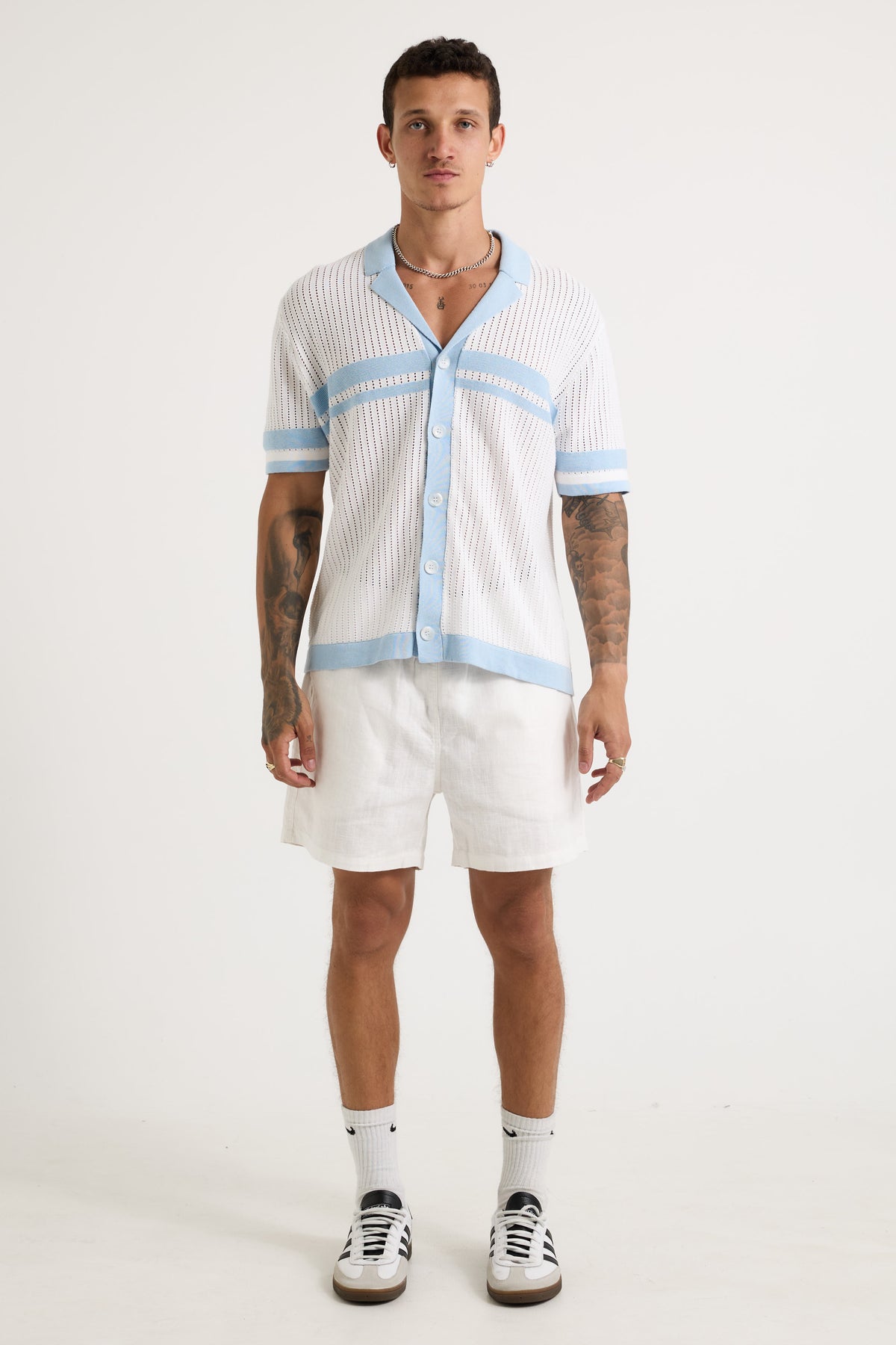 Owen Shirt White/Blue