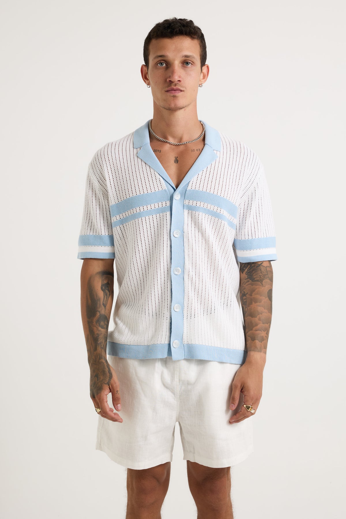 Owen Shirt White/Blue