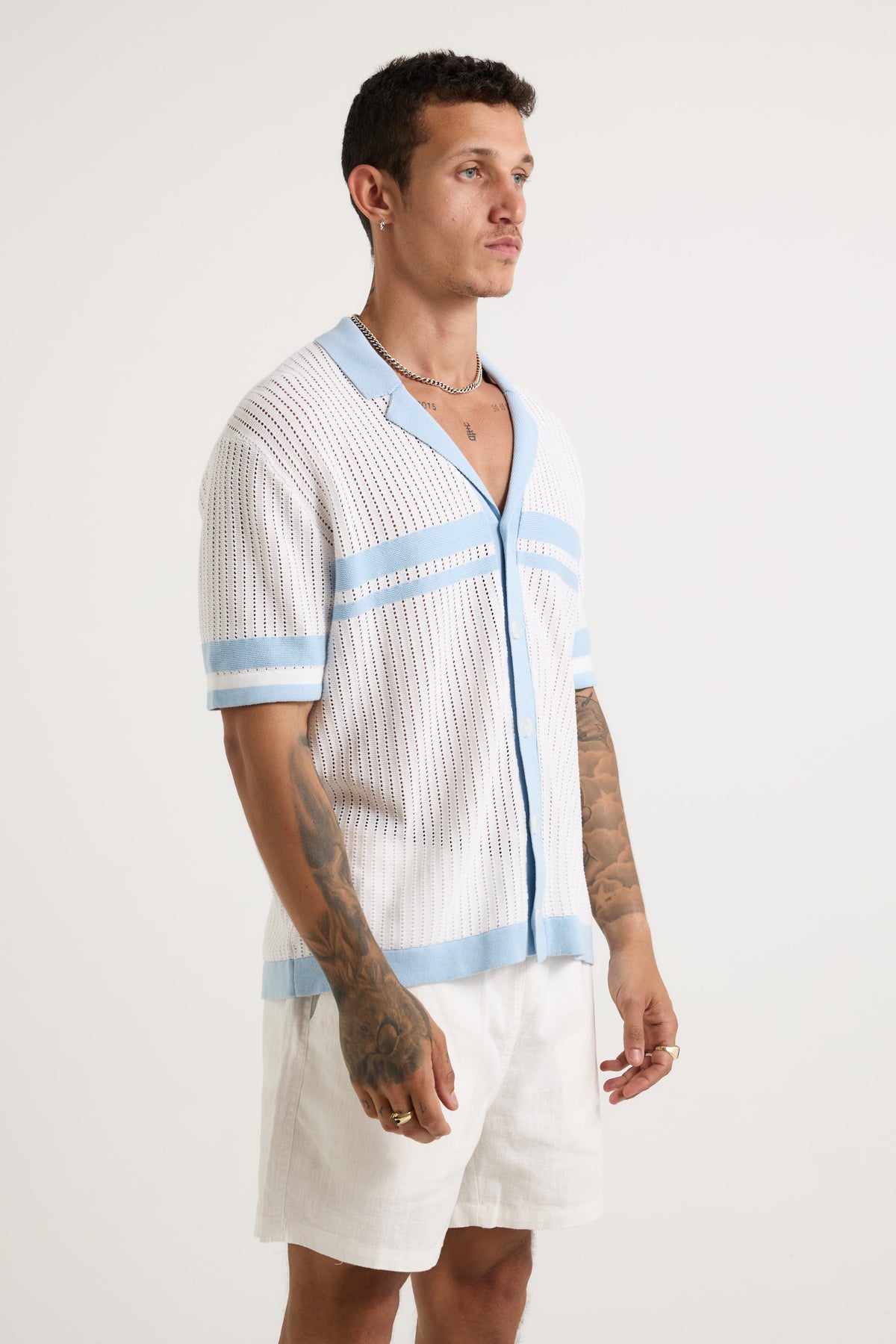 Owen Shirt White/Blue