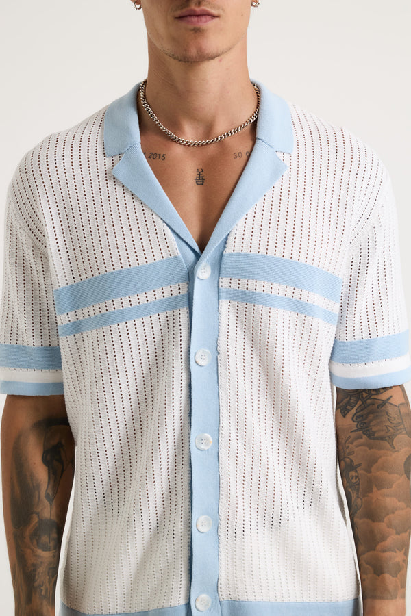 Owen Shirt White/Blue