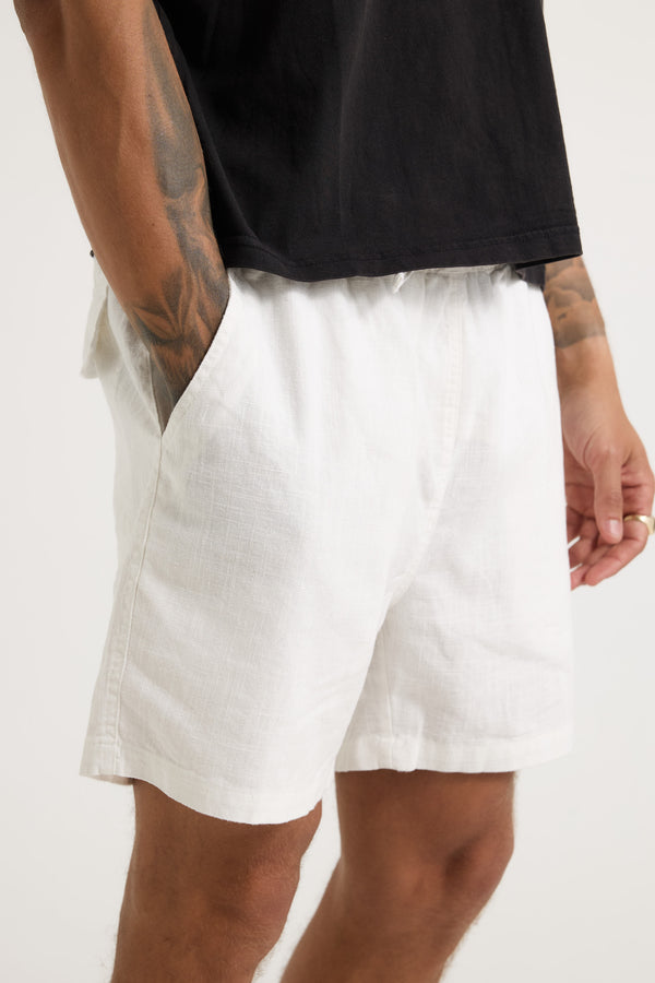 NTH Felix Linen Short White