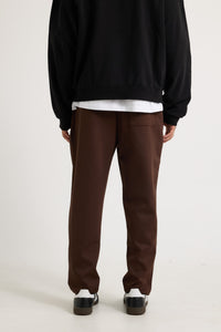 Pleat Track Pant Choc