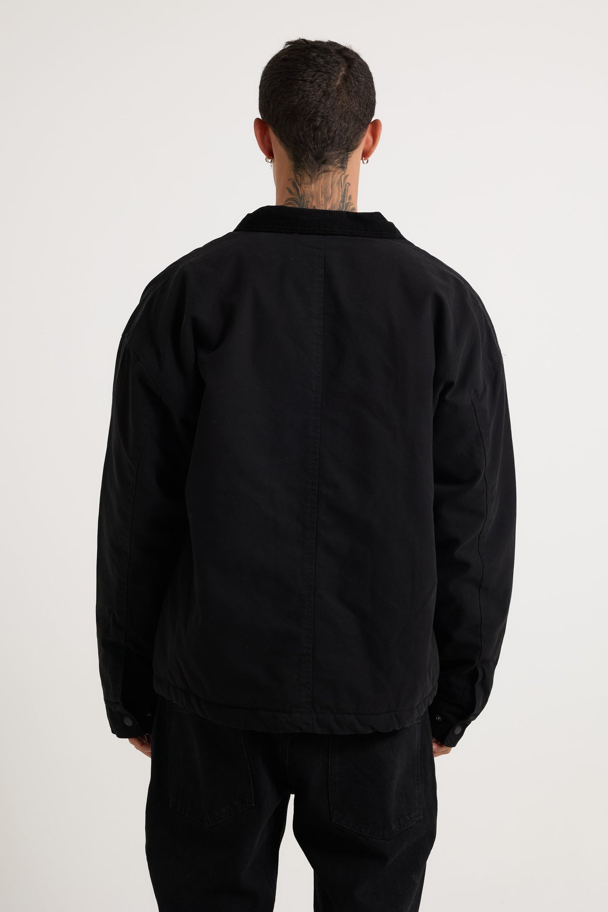 Padded Trucker Jacket Black