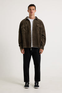 Dion Cord Overshirt Army