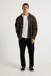 Dion Cord Overshirt Army