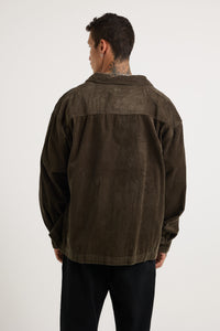 Dion Cord Overshirt Army