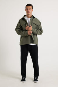 Heavyweight Box Overshirt Khaki