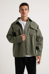 Heavyweight Box Overshirt Khaki - FINAL SALE