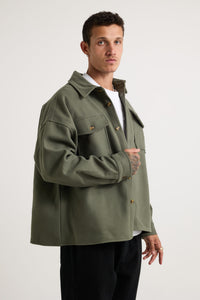 Heavyweight Box Overshirt Khaki