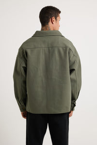 Heavyweight Box Overshirt Khaki